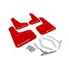 RallyArmor | RED Mud Flaps WHITE Logo - Focus 2012-2018