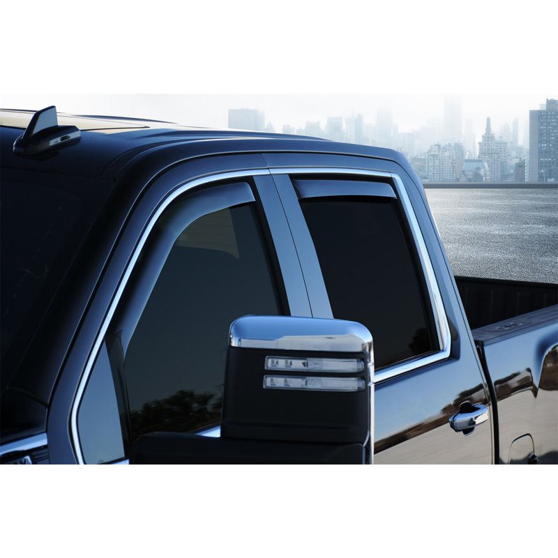 EGR | In-Channel Window Visors - Front/Rear Set - Matte Black - Silverado 2500 HD / Silverado 3500 HD / Sierra 2500 HD / Sierra 