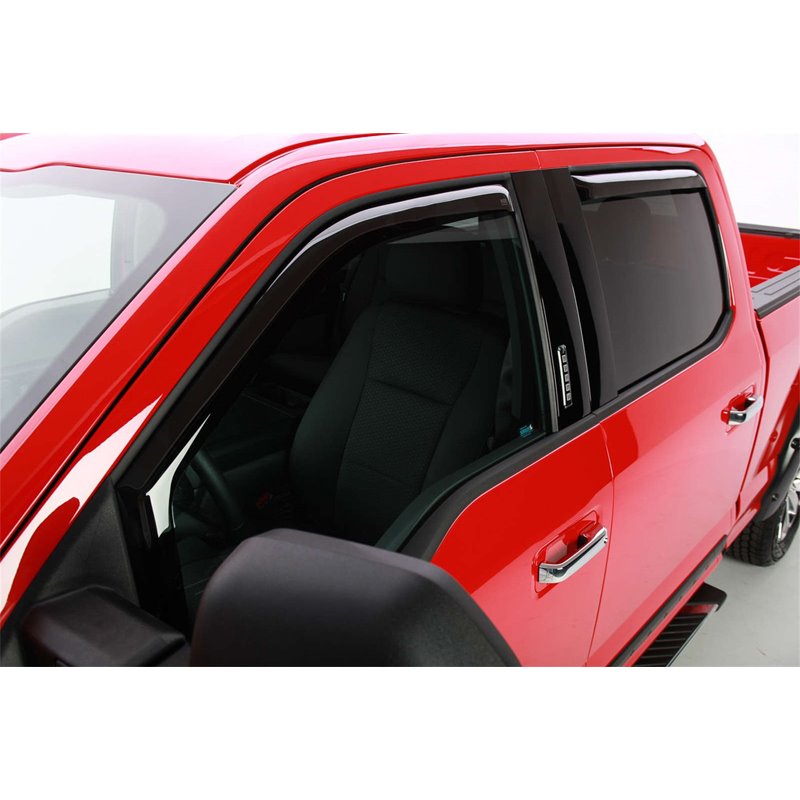 EGR | In-Channel Window Visors - Front/Rear Set - Dark Smoke - F-150 / F-250 / F-350 2015-2021