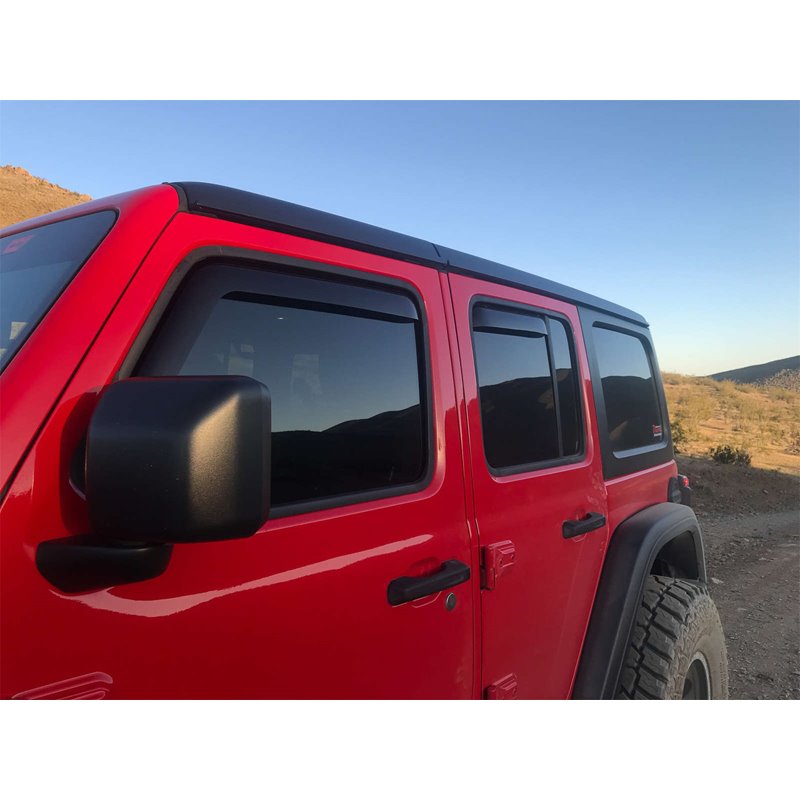 EGR | In-Channel Window Visors - Front/Rear Set - Matte Black - Gladiator / Wrangler (JL) 2018-2021