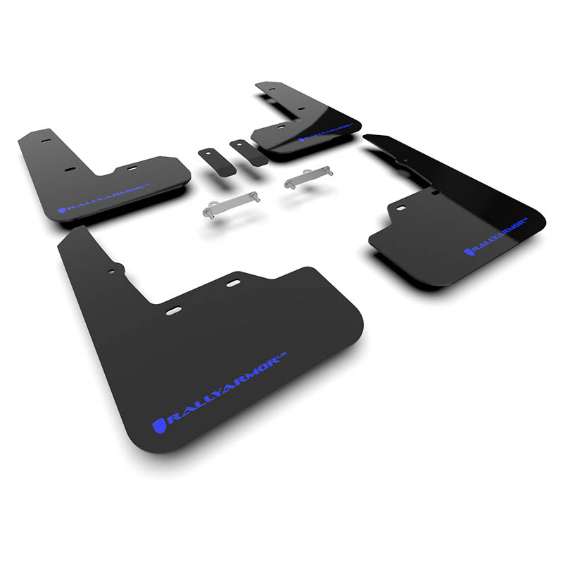 RallyArmor | Black UR Mud Flap Blue Logo - WRX 2022-2024
