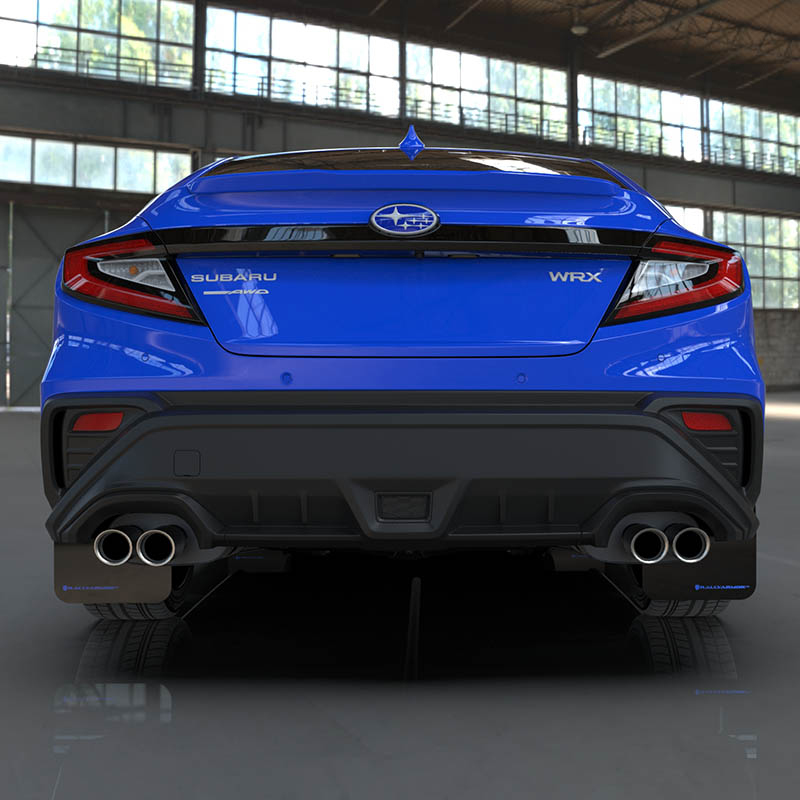 RallyArmor | Black UR Mud Flap Blue Logo - WRX 2022-2024