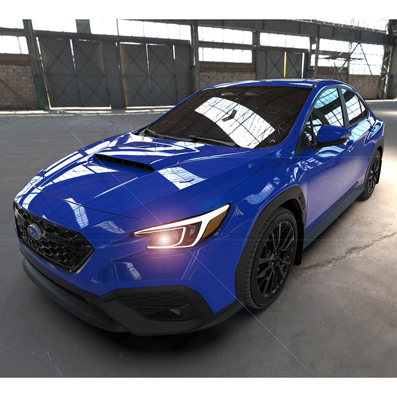 RallyArmor | Black UR Mud Flap Blue Logo - WRX 2022-2024