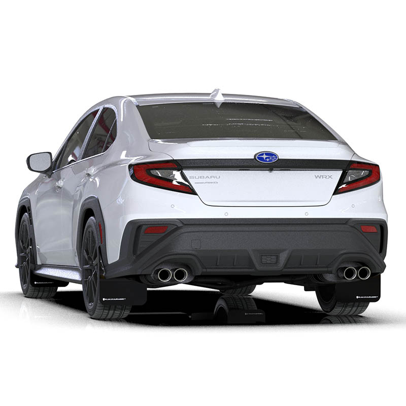 RallyArmor | Black UR Mud Flap White Logo - WRX 2022-2024