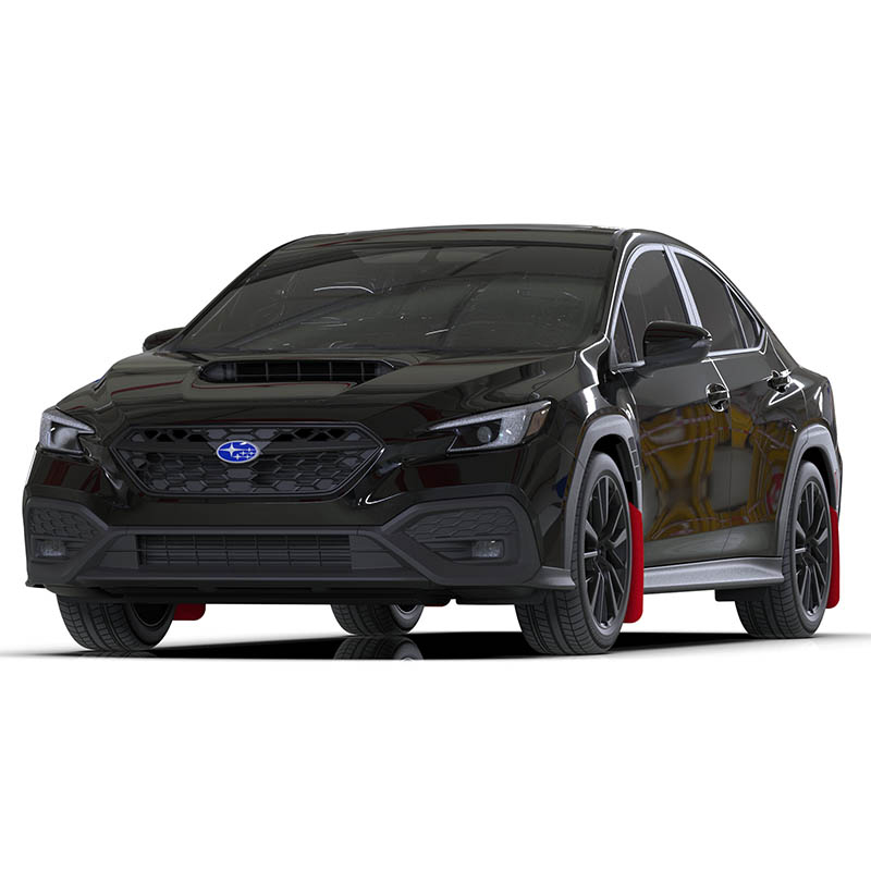 RallyArmor | Red UR Mud Flap Black Logo - WRX 2022-2024