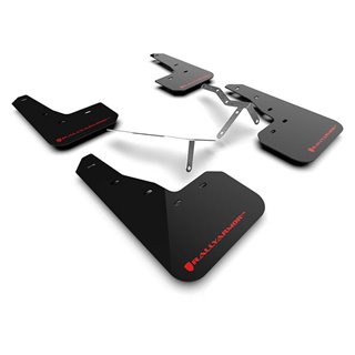 RallyArmor | Black UR Mud Flap Red Logo - Civic / Si Sedan & Hatch 2022-2024