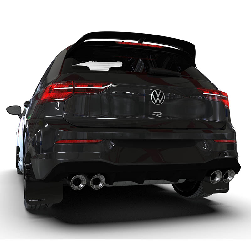 RallyArmor | Black UR Mud Flap Grey Logo - Golf GTI / R (MK8) 2022-2024