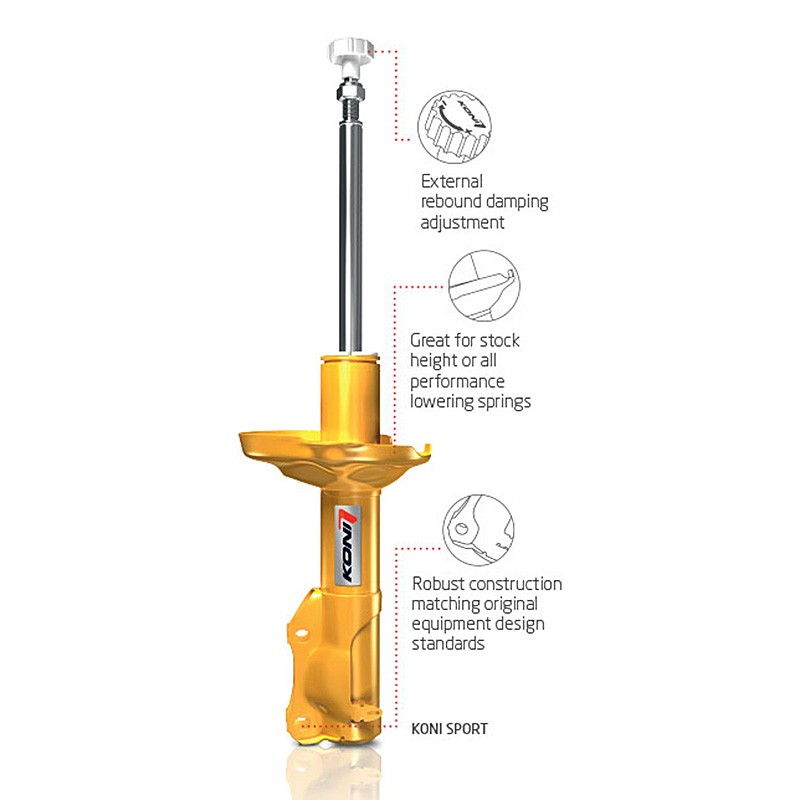 Koni | Sport (Yellow) Shock - Front - CC / Passat / Passat CC / R32 2006-2015