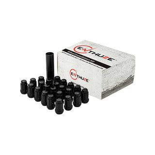 Enthuze | Lug Nuts (24) - Closed End - Black - 12MM X 1.25