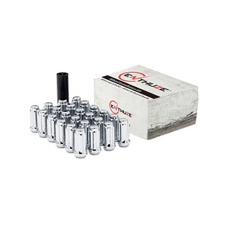 Enthuze | Lug Nuts (24) - Closed End Long - Chrome - 14MM X 2.00