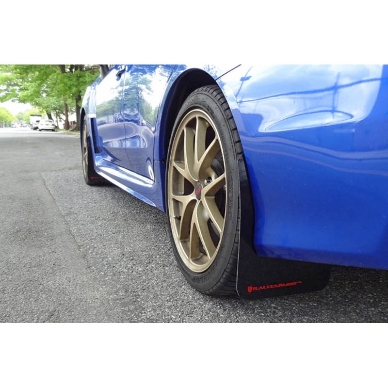 RallyArmor | Red Mud Flap White Logo - WRX / STI 2015-2021