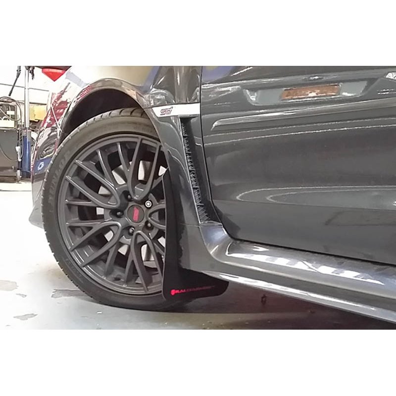 RallyArmor | Red Mud Flap White Logo - WRX / STI 2015-2021