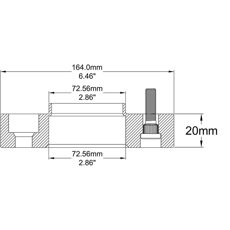 COYOTE | Wheel Spacer 20mm / 66.9mm / 5x120 / 14x1.5