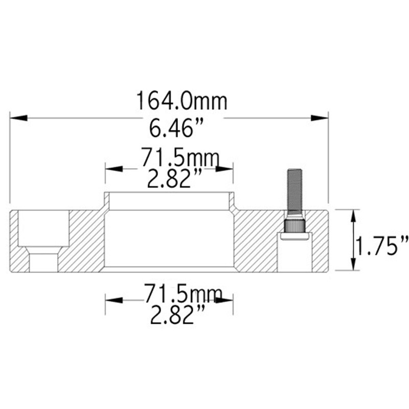 COYOTE | Wheel Spacer 44.45mm / 71.5mm / 5x127 / 1/2