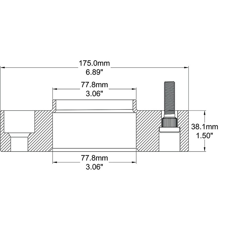 COYOTE | Wheel Spacer 38.1mm / 77.8mm / 6x139.7 / 14x1.5