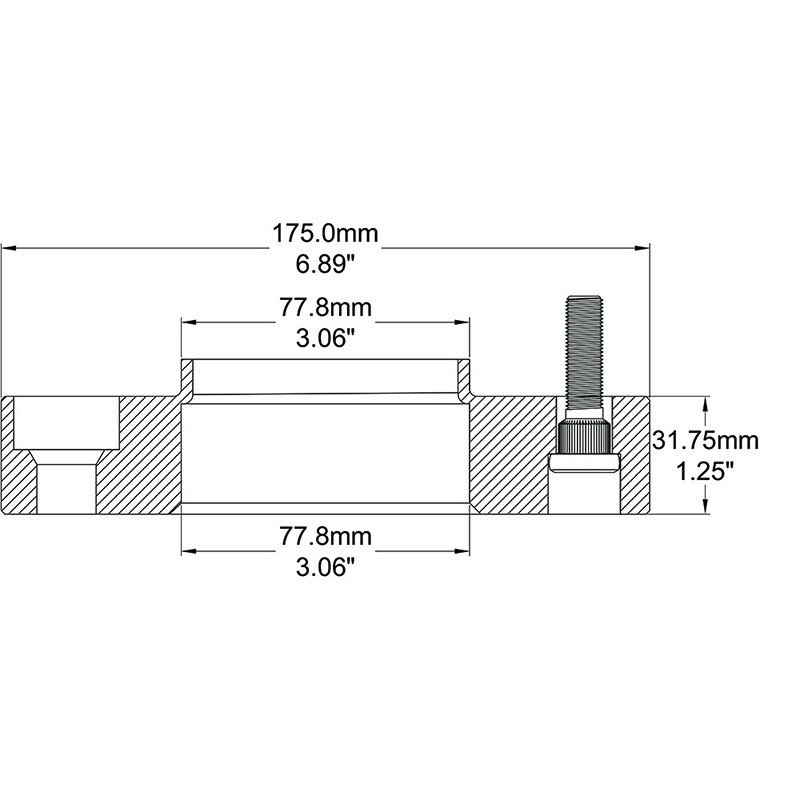 COYOTE | Wheel Spacer 31.75mm / 77.8mm / 6x139.7 / 12x1.25