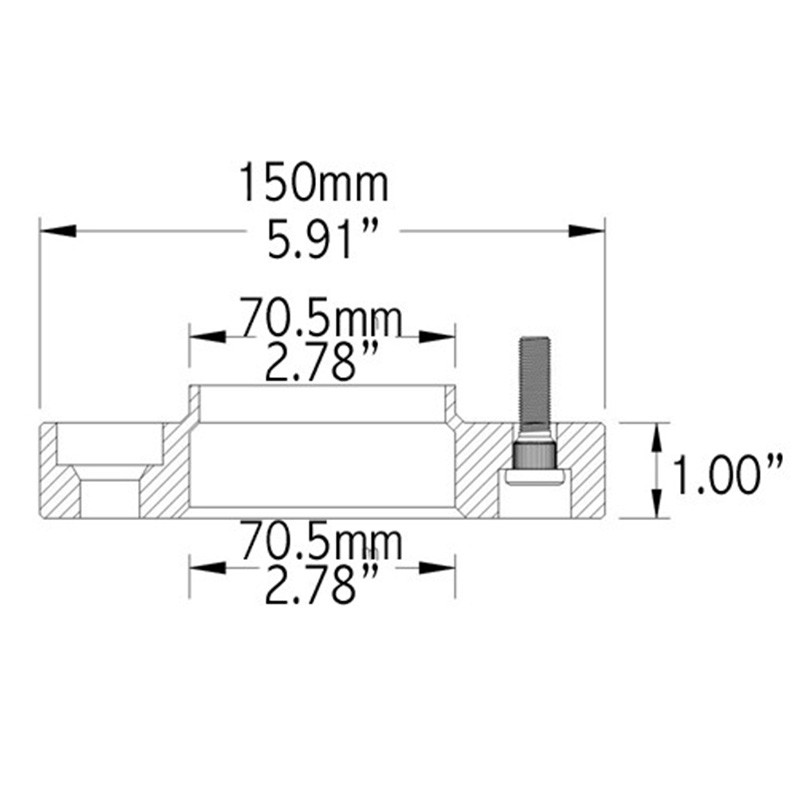 COYOTE | Wheel Spacer 25.4mm / 70.5mm / 5x114.3 / 14x1.5