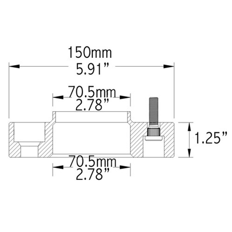 COYOTE | Wheel Spacer 31.75mm / 70.5mm / 5x114.3 / 14x1.5