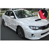 RallyArmor | Red Mud Flap White Logo - WRX / STI Sedan 2011-2014