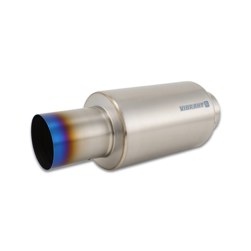 Vibrant | Muffler with Straight Cut Burnt Tip, 4.00" Inlet