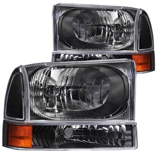 ANZO | Crystal Headlights Noir - Excursion / F-250 / F-350 2000-2004