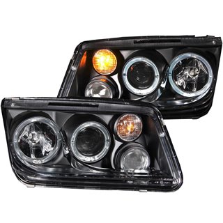 ANZO | Projector Headlights w/ Halo Black (SMD LED) - Jetta 1999-2005