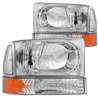 ANZO | Crystal Headlights Chrome avec LED 1pc - Excursion / F-250 / F-350 2000-2004