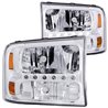 ANZO | Crystal Headlights Chrome avec LED 1pc - Excursion / F-250 / F-350 2000-2004