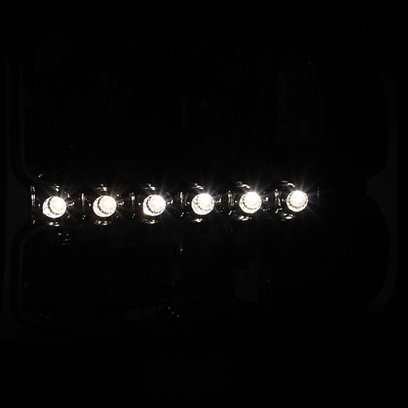 ANZO | Crystal Headlights Chrome avec LED 1pc - Excursion / F-250 / F-350 2000-2004