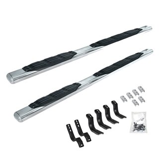Go Rhino | 4" 1000 Series Side Steps w/ Mounting Bracket Kit - Ram 1500 3.0L / 3.6L / 5.7L 2019