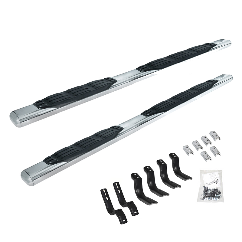 Go Rhino | 4" 1000 Series Side Steps w/ Mounting Bracket Kit - Ram 1500 3.0L / 3.6L / 5.7L 2019