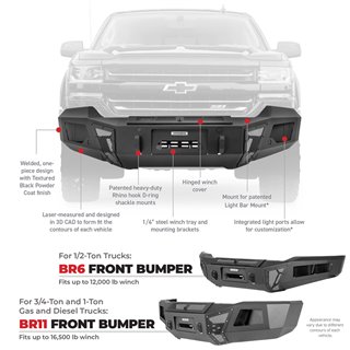 Go Rhino | BR6 Winch-Ready Front Bumper Replacement - F-150 2018