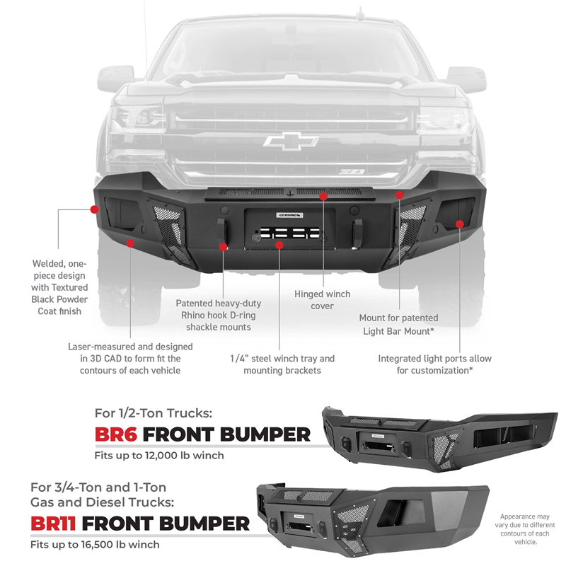 Go Rhino | BR6 Winch-Ready Front Bumper Replacement - F-150 2018