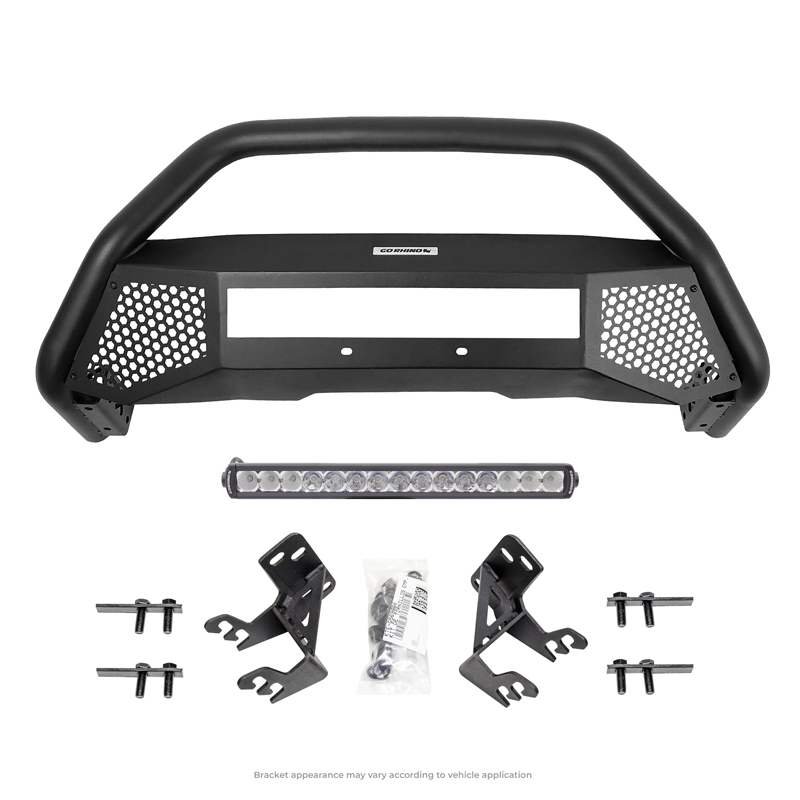 Go Rhino | RC4 LR Bull Bar w/ Mounting Brackets, Single Row 20" Light Bar Kit - F-150 XL / XLT 2.7T / 3.5L / 5.0L 2015