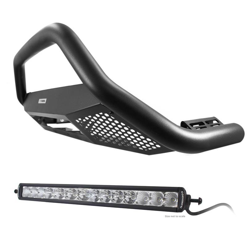 Go Rhino | RC4 LR Bull Bar w/ Mounting Brackets, Single Row 20" Light Bar Kit - F-150 XL / XLT 2.7T / 3.5L / 5.0L 2015