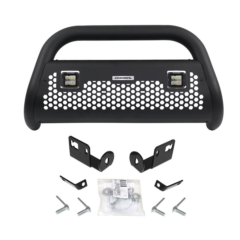 Go Rhino | RC2 Bull Bar w/ Mounting Brackets and Two 3" Cube Lights Kit - F-150 4.2L / 4.6L / 5.4L 2009