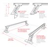 Go Rhino | XRS Cross Bars - Truck Bed Rail Kit for Mid-Sized Trucks w/o Tonneau Covers - Chevrolet / Ford / GMC / Jeep / Nissan 