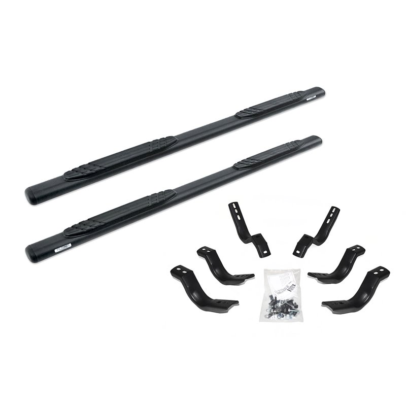 Go Rhino | 4" OE Xtreme Side Steps w/ Mounting Brackets Kit - Frontier 2.5L / 4.0L 2005