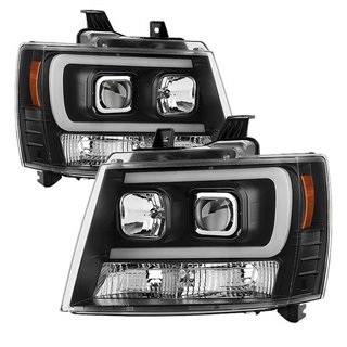Spyder | Projector Headlights - Light Bar DRL - Black