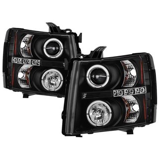Spyder | Projector Headlights - LED Halo LED - Black