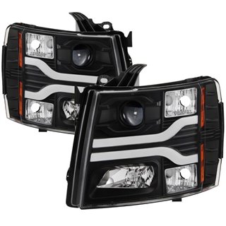 Spyder | Projector Headlights - LED DRL - Black