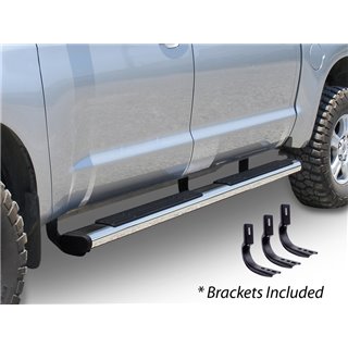 Go Rhino | 6" OE Xtreme Side Steps w/ Mounting Brackets Kit - Stainless - Tundra 4.0L / 4.7L / 5.7L 2007