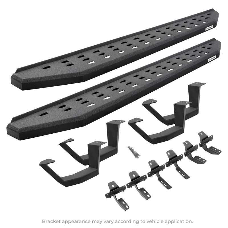 Go Rhino | RB20 Running Boards w/ Mounting Brackets, 2 Pairs Drop Steps Kit - Ranger 2.3T 2019