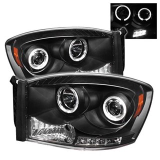 Spyder | Projector Headlights - LED Halo LED - Black