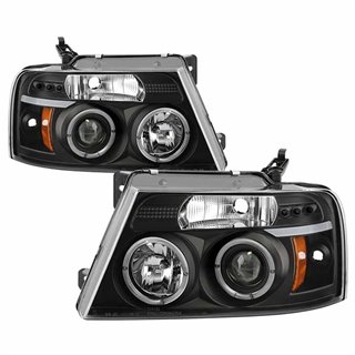 Spyder | Projector Headlights - LED Halo LED - Black
