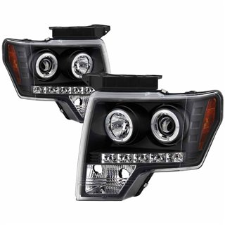 Spyder | Projector Headlights - LED Halo LED - Black