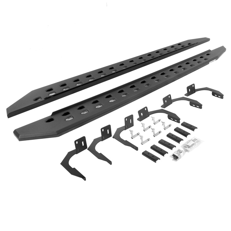 Go Rhino | RB20 Slim Line Running Boards w/ Mounting Brackets Kit - Ram 1500 3.7L / 4.7L / 5.7L 2009-2011