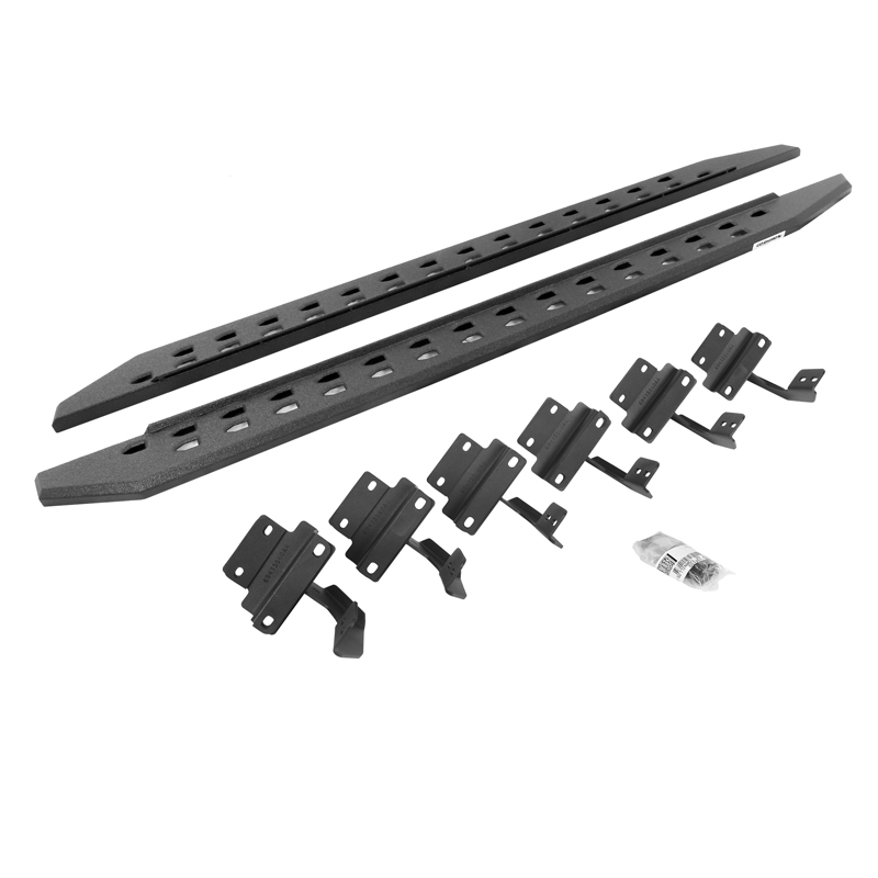 Go Rhino | RB20 Slim Line Running Boards w/ Mounting Bracket Kit - F-150 / F-250 / F-350 2015-2017