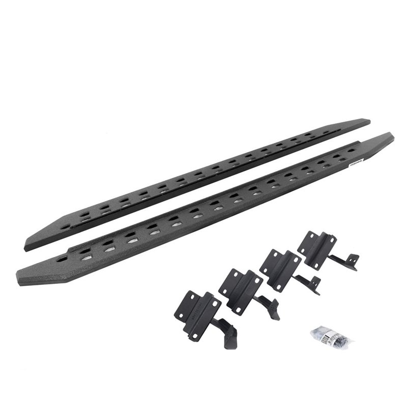 Go Rhino | RB20 Slim Line Running Boards w/ Mounting Bracket Kit - F-150 / F-250 / F-350 2015-2021