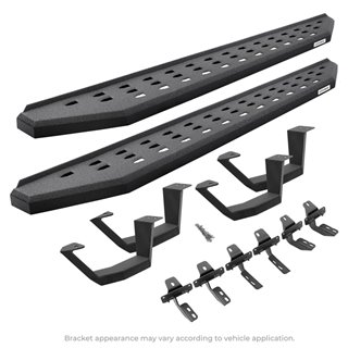 Go Rhino | RB20 Running Boards w/ Mounting Brackets, 2 Pairs Drop Steps Kit - Ram 1500 / Classic 2015-2019